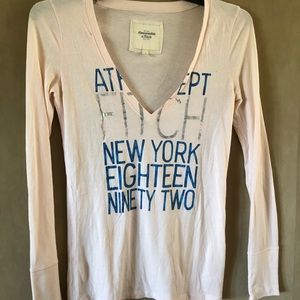 Abercrombie and Fitch long sleeve pink tee
